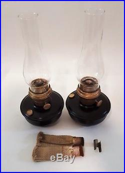 Pair Aladdin Mantle Lamp Nu-Type Model B Vintage Kerosene