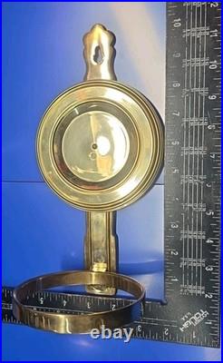 Pair Of Unlacquered Solid Brass OilLamp Wallmount Brackets (2)