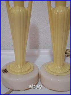 Pair Of Vintage Aladdin Alacite Lamps TESTED AND WORKS