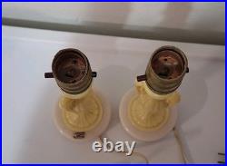 Pair Of Vintage Aladdin Alacite Lamps TESTED AND WORKS