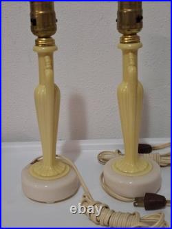 Pair Of Vintage Aladdin Alacite Lamps TESTED AND WORKS