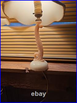 Pair Of Vintage Aladdin Alacite working lamps with shades