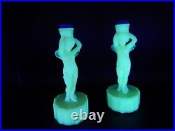 Pair Rare Aladdin Alacite Figural Cherub Lamp Base's