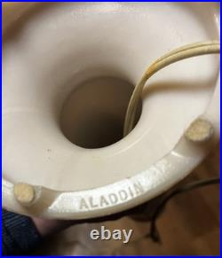 Pair Vintage Aladdin Alacite Coral Table Lamps Art Deco 1930s Working