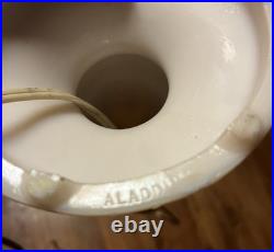 Pair Vintage Aladdin Alacite Coral Table Lamps Art Deco 1930s Working