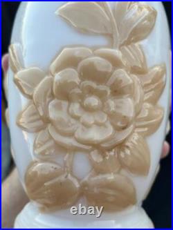 Pair of 2 Two Aladdin Lamps Set G255 Alacite Art Glass Mid Century Electric Lamp