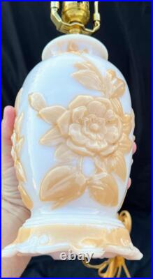 Pair of 2 Two Aladdin Lamps Set G255 Alacite Art Glass Mid Century Electric Lamp