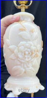 Pair of 2 Two Aladdin Lamps Set G255 Alacite Art Glass Mid Century Electric Lamp