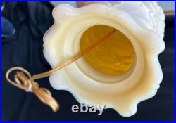 Pair of 2 Two Aladdin Lamps Set G255 Alacite Art Glass Mid Century Electric Lamp