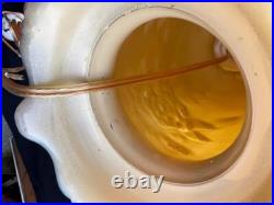 Pair of 2 Two Aladdin Lamps Set G255 Alacite Art Glass Mid Century Electric Lamp