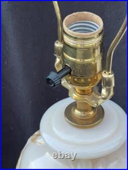 Pair of 2 Two Aladdin Lamps Set G255 Alacite Art Glass Mid Century Electric Lamp