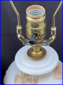 Pair of 2 Two Aladdin Lamps Set G255 Alacite Art Glass Mid Century Electric Lamp