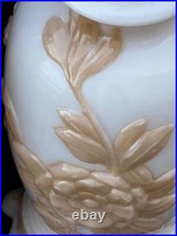 Pair of 2 Two Aladdin Lamps Set G255 Alacite Art Glass Mid Century Electric Lamp