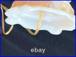 Pair of 2 Two Aladdin Lamps Set G255 Alacite Art Glass Mid Century Electric Lamp