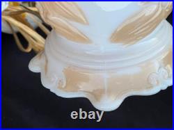 Pair of 2 Two Aladdin Lamps Set G255 Alacite Art Glass Mid Century Electric Lamp