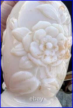 Pair of 2 Two Aladdin Lamps Set G255 Alacite Art Glass Mid Century Electric Lamp