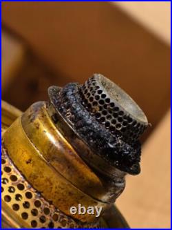 Pair of Aladdin Model 23 Brass Kerosene Lamps Vintage Collector Set