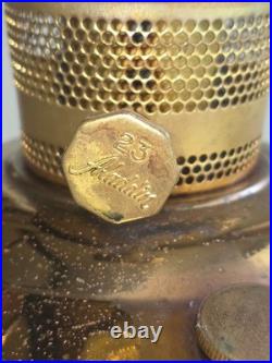 Pair of Aladdin Model 23 Brass Kerosene Lamps Vintage Collector Set