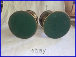 Pair of Aladdin Model 23 Brass Kerosene Lamps Vintage Collector Set