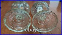 Pair of Aladdin Washington Drape Oil Lamps with 23 Burners, V Pattern