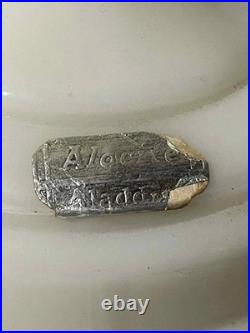 Pair of Vintage White Aladdin Alacite Lamps