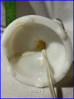 Pair of Vintage White Aladdin Alacite Lamps