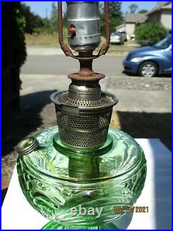 RARE 1939 Aladdin Washington Drape GN Glass Oil Kerosene Lamp Nu-Type Model B40