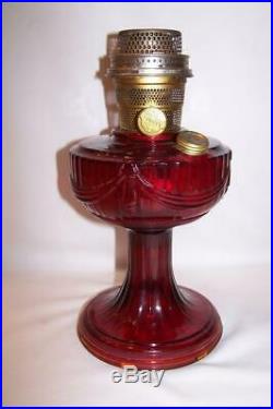 RARE 1939 Ruby Red Aladdin lamp Short Lincoln Drape B-62