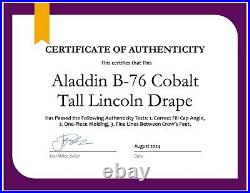 RARE Aladdin B-76 Cobalt Blue Tall Lincoln Drape Authentic Original