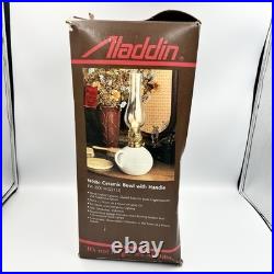 RARE Aladdin Beehive White Ceramic Oil Lamp FW2000M Handle Base New in Box