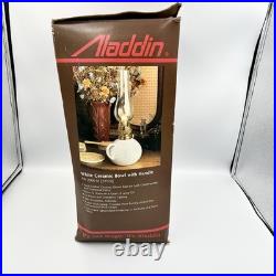 RARE Aladdin Beehive White Ceramic Oil Lamp FW2000M Handle Base New in Box