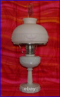 (RARE) Aladdin GRAY ALACITE TALL Lincoln Drape Oil Lamp Complete with Shade