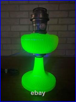 RARE Aladdin Yellow Moonstone Vertique Lamp Uranium Glows- Converted