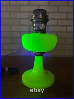 RARE Aladdin Yellow Moonstone Vertique Lamp Uranium Glows- Converted