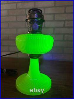 RARE Aladdin Yellow Moonstone Vertique Lamp Uranium Glows- Converted