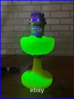 RARE Aladdin Yellow Moonstone Vertique Lamp Uranium Glows- Converted