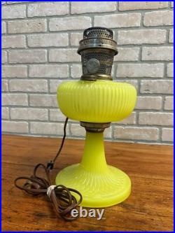 RARE Aladdin Yellow Moonstone Vertique Lamp Uranium Glows- Converted