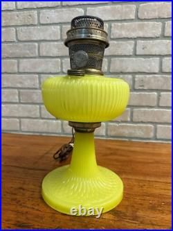 RARE Aladdin Yellow Moonstone Vertique Lamp Uranium Glows- Converted
