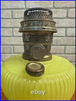 RARE Aladdin Yellow Moonstone Vertique Lamp Uranium Glows- Converted