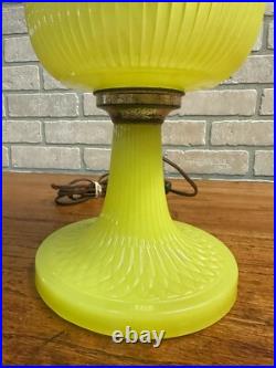 RARE Aladdin Yellow Moonstone Vertique Lamp Uranium Glows- Converted