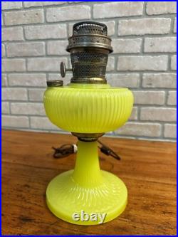 RARE Aladdin Yellow Moonstone Vertique Lamp Uranium Glows- Converted