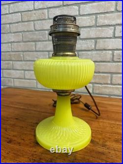 RARE Aladdin Yellow Moonstone Vertique Lamp Uranium Glows- Converted
