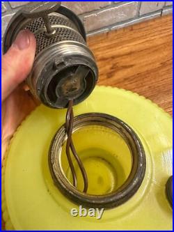 RARE Aladdin Yellow Moonstone Vertique Lamp Uranium Glows- Converted