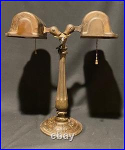 RARE Antique 1920s ALADDIN Dual Double Bankers Partners Lamp Art Deco 13.5