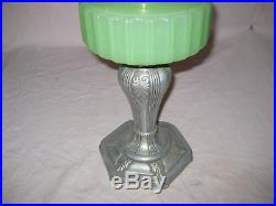 RARE Antique Aladdin Majestic Green Moonstone Kerosene Oil Lamp 1935-1936 LQQK