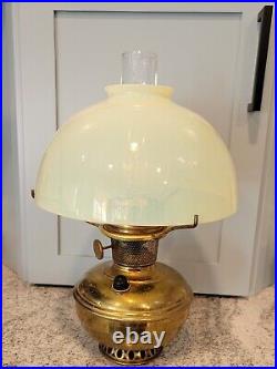 RARE GLOWS Electrified ALADDIN Brass Model 11 Wall Lamp Sconce Custard Glass