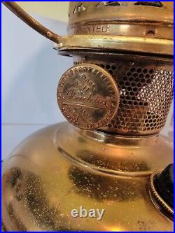 RARE GLOWS Electrified ALADDIN Brass Model 11 Wall Lamp Sconce Custard Glass