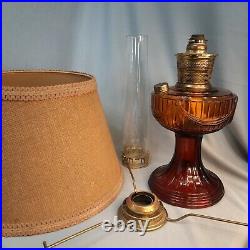 RARE Vintage, Aladdin Yellow Kerosene Lamp With Clothe Shade