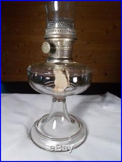 RARE c1932 ALADDIN Model 99 Clear Venetian Kerosene Oil Lamp Burner & Chimney
