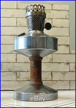 Rare 1930s FARMOR Art Deco Chrome Kerosene Oil LAMP Sears Aladdin/Coleman-type